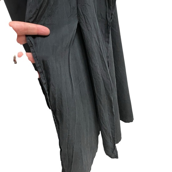 YALY COUTURE Elegant Silk Black Maxi Dress - Picture 6 of 7